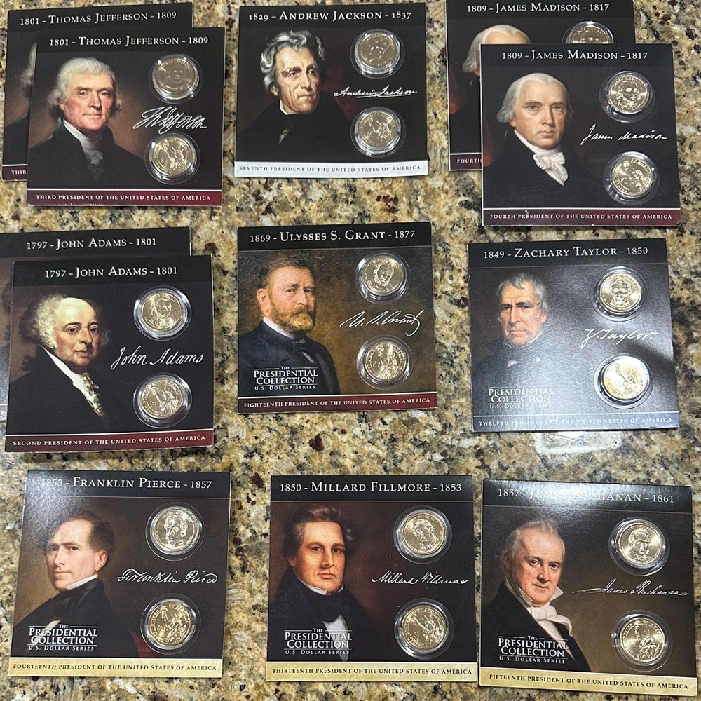Presidential $1 collector Coins, singles, choose your president.